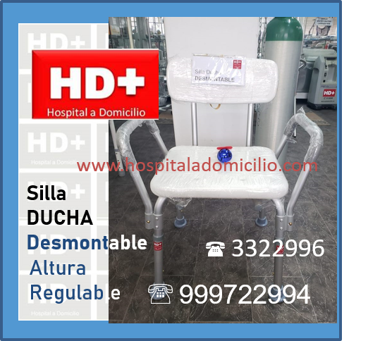 Silla Ducha Desmontable Altura Regulable